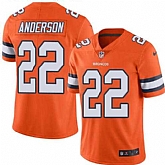 Nike Men & Women & Youth Broncos 22 C.J. Anderson Orange Color Rush Limited Jersey,baseball caps,new era cap wholesale,wholesale hats
